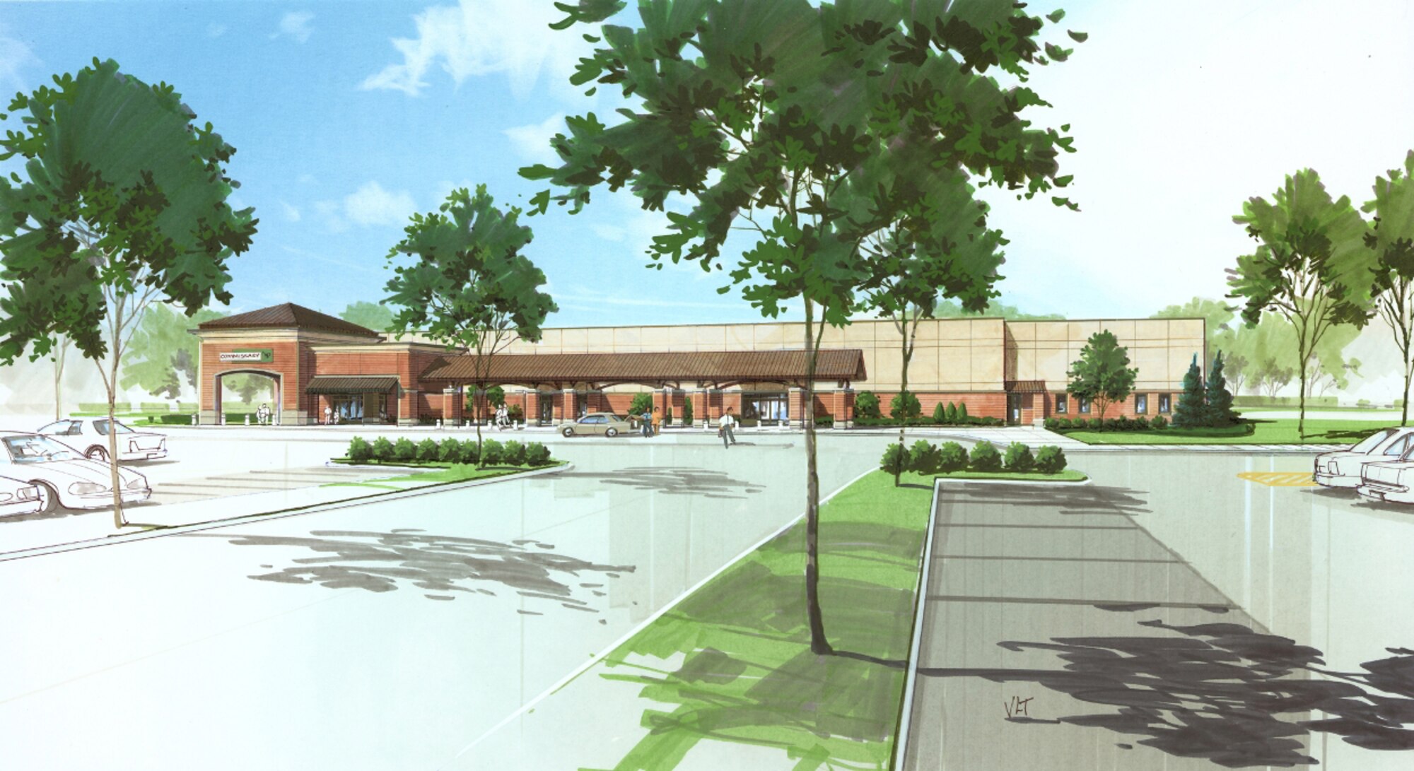 An artist's rendering shows how the new commissary will look.