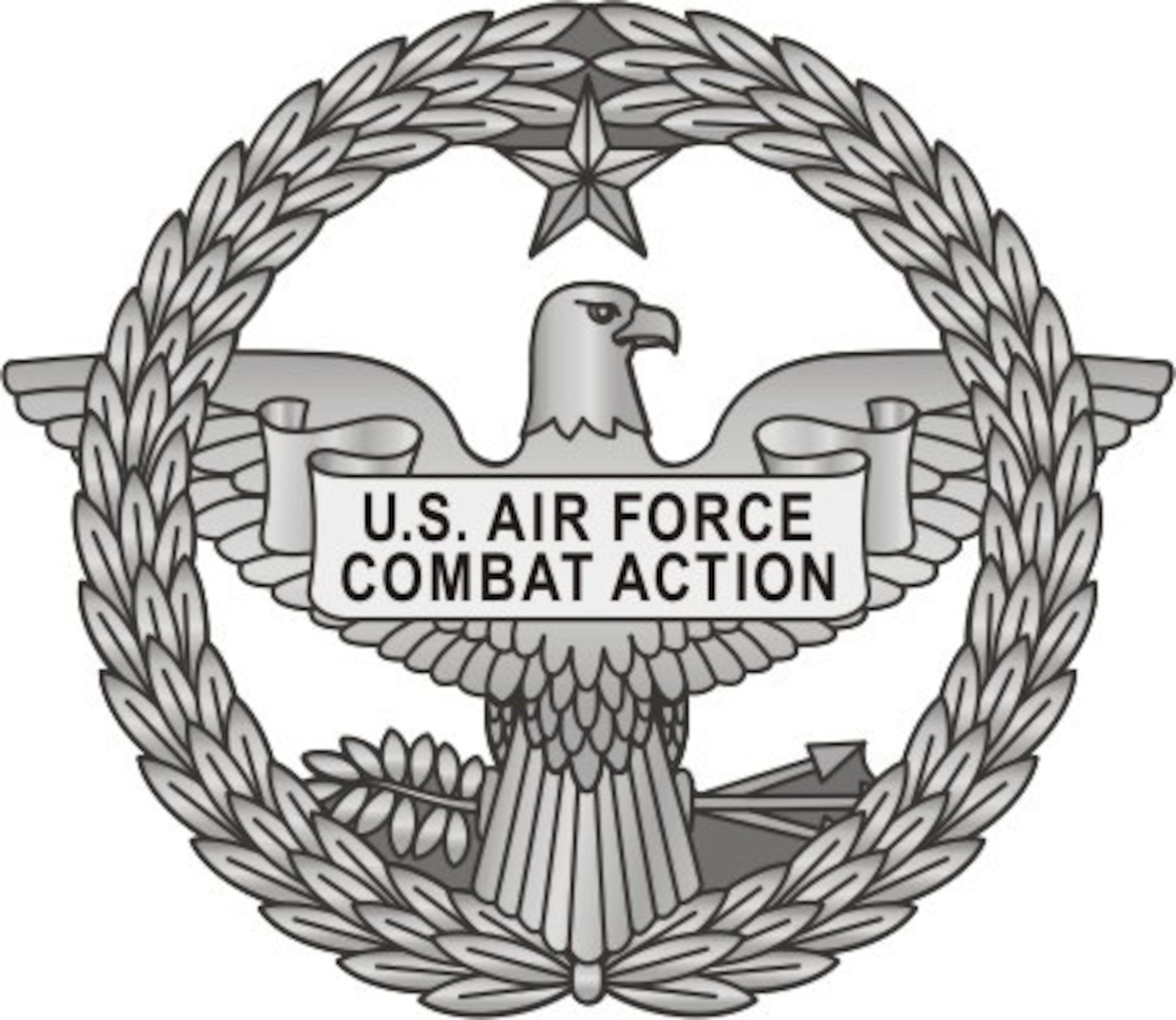 The reverse side of the Air Force combat action medal. (U.S. Air Force graphic)