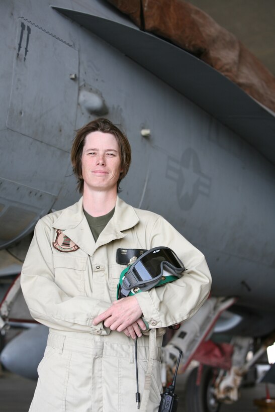 Sgt. Andrea Doty, a communications, navigation and weapons technician for Marine All-Weather Fighter Attack Squadron 121, was part of the three- time National Champion University of Arizona women?s softball team before joining the Corps in 2002. Doty, who was a right-fielder, spends her time fixing aircraft for the Marine Corps.