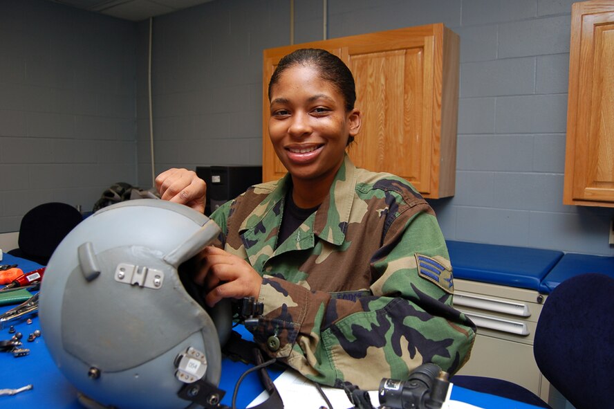 Senior Airman Shameeka S. Ector, 71st Rescue Squadron aircrew life support journeyman, is the Warrior of the Week for April 19. (U.S. Air Force photo by Tech. Sgt. Parker Gyokeres)