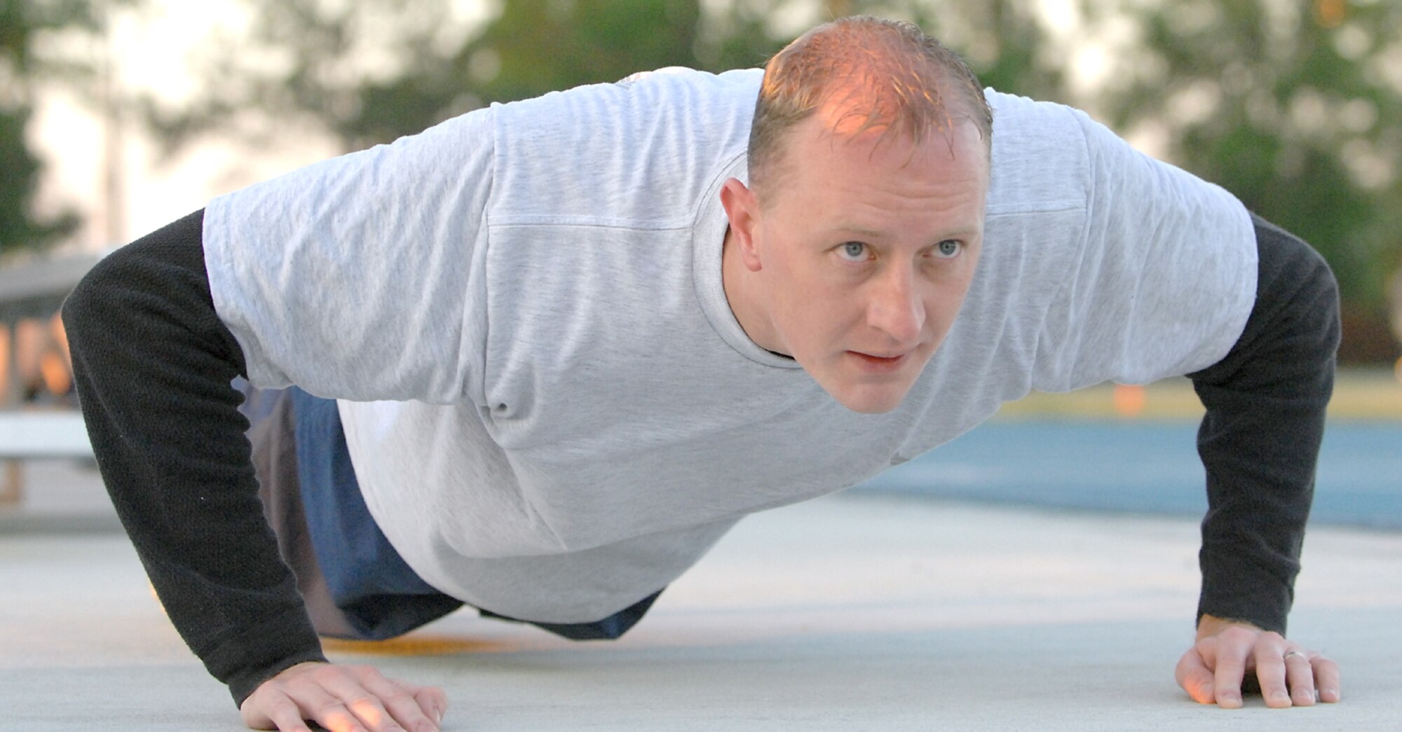 Brian Kinney, 23rd Mission Support Squadron, is Fit to Fight. (U.S. Air Force photo by Staff Sgt. Joshua Jasper)