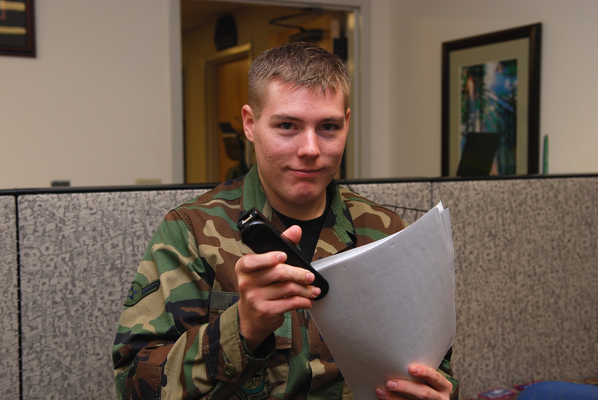 FAIRCHILD AIR FORCE BASE, Wash. -- Amn Adam Junker, Personnel apprentice,     
93rd Air Refueling Squadron is this week's Team Fairchild MVP. (U.S. Air Force photo by 2nd Lt. Noel Bacnis)





