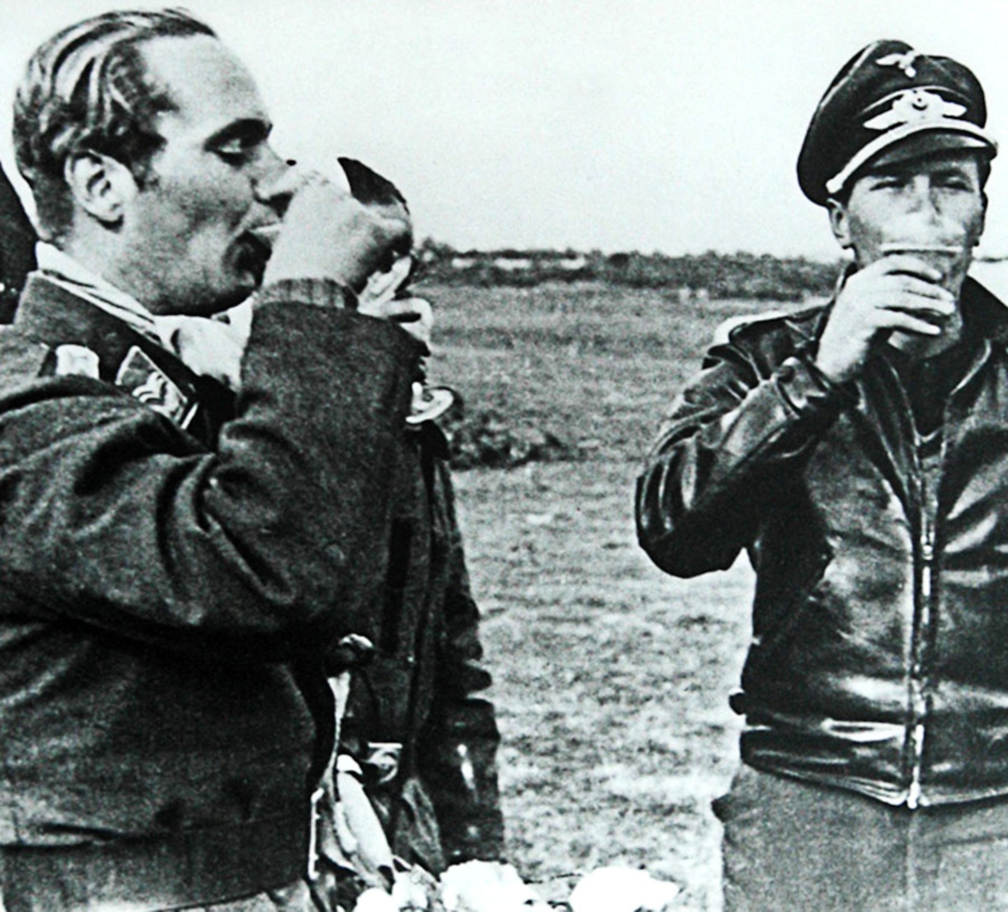 Many Luftwaffe fighter pilots wore privately purchased, black leather flying jackets. (U.S. Air Force photo)