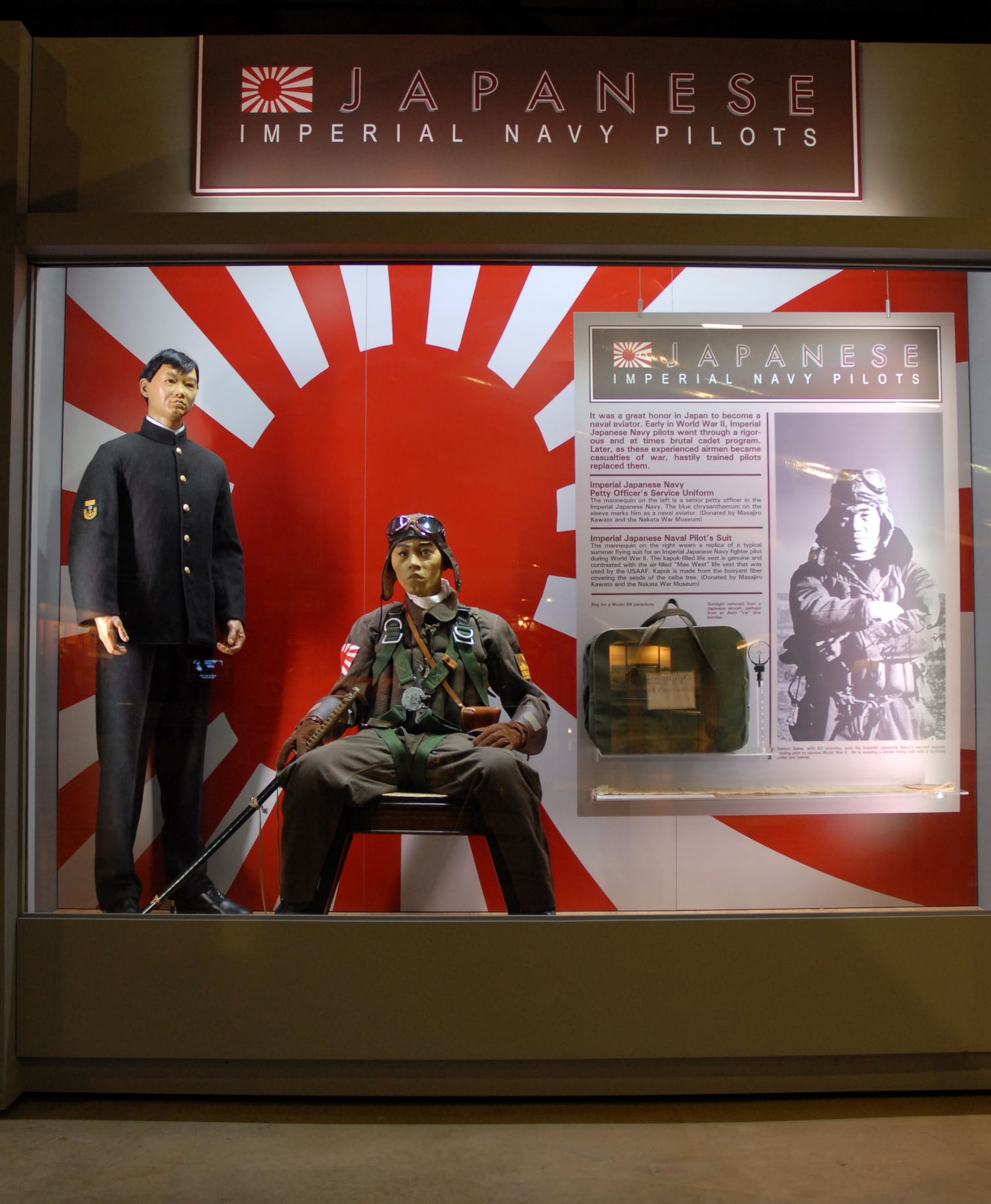 DAYTON, Ohio - The Japanese Imperial Navy Pilots portion of the WWII: Airmen in a World at War exhibit in the World War II Gallery at the National Museum of the U.S. Air Force. (U.S. Air Force photo)