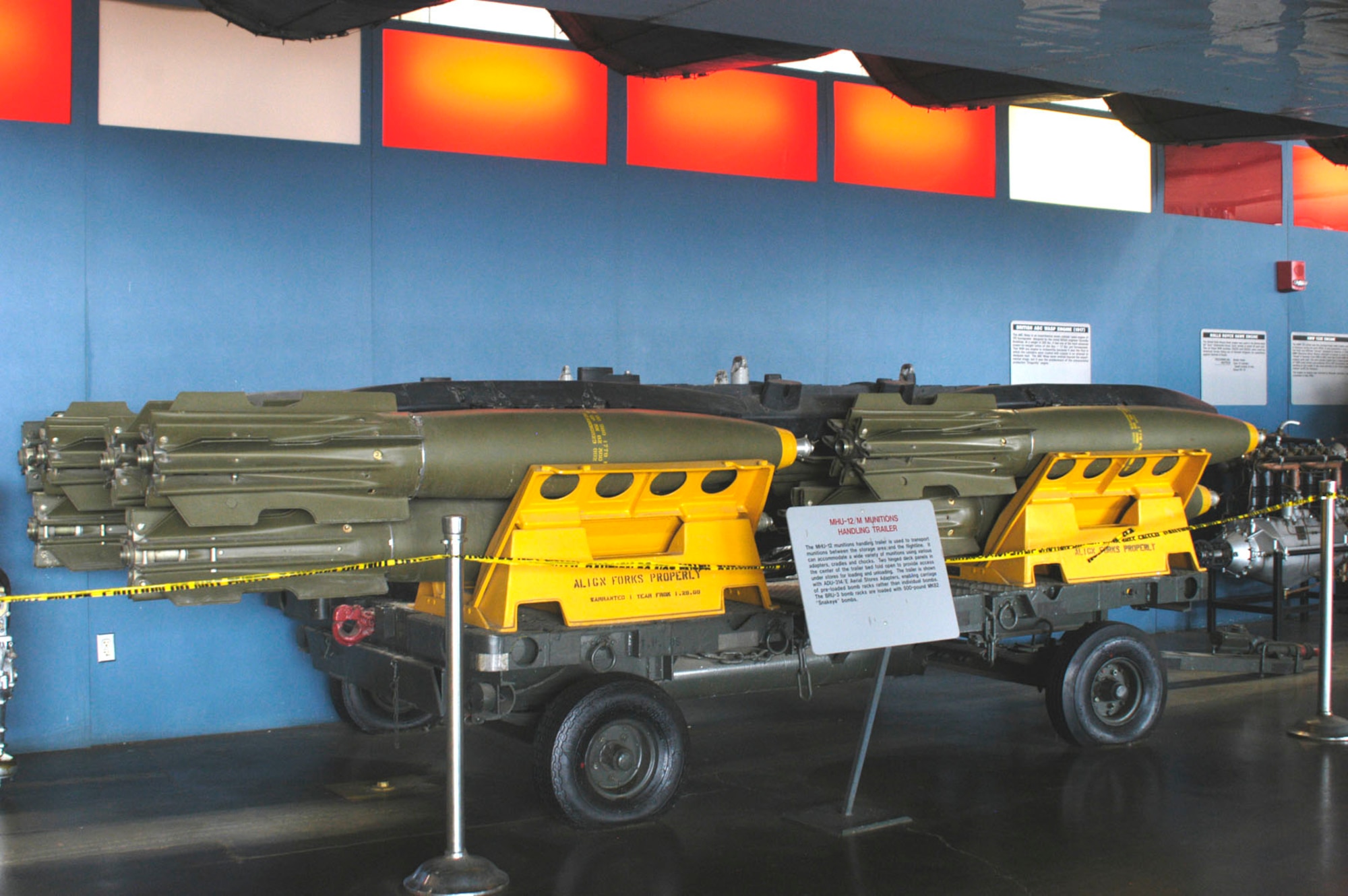 DAYTON, Ohio -- MHU-12/M Munitions Handling Trailer on display in the Research & Development Gallery at the National Museum of the United States Air Force. (U.S. Air Force photo)