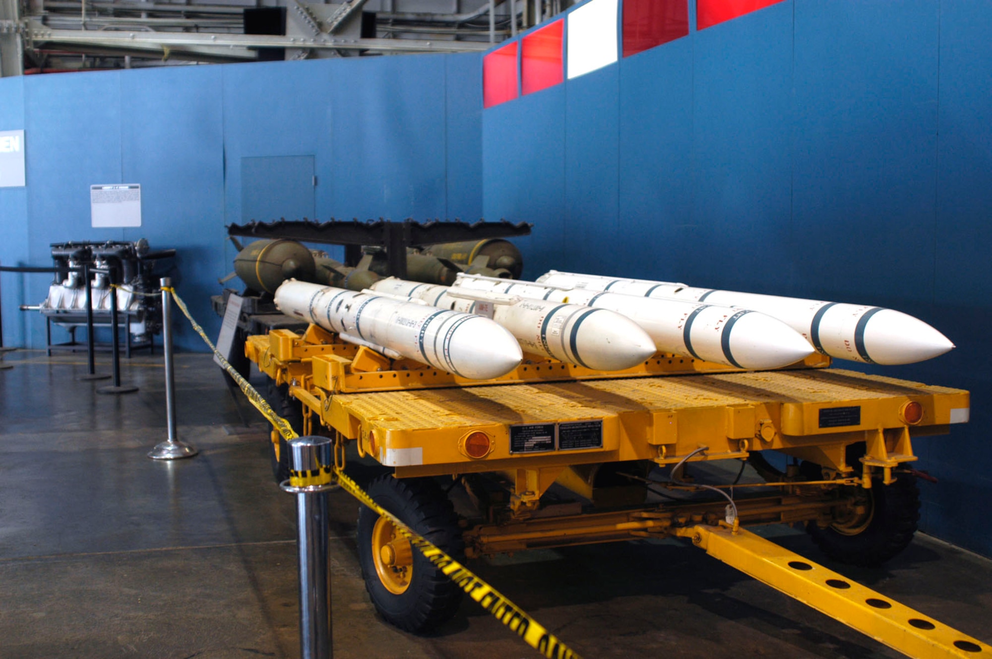 DAYTON, Ohio -- MHU-12 Munitions Handling Trailer on display in the Research & Development Gallery at the National Museum of the United States Air Force. (U.S. Air Force photo)