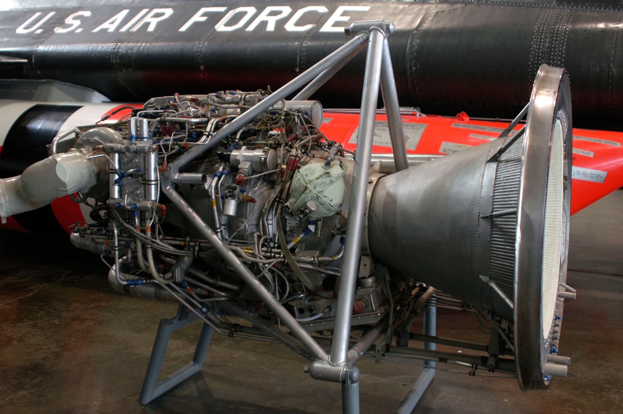 DAYTON, Ohio -- Thiokol YLR99 on display in the Research & Development Gallery at the National Museum of the United States Air Force. (U.S. Air Force photo)