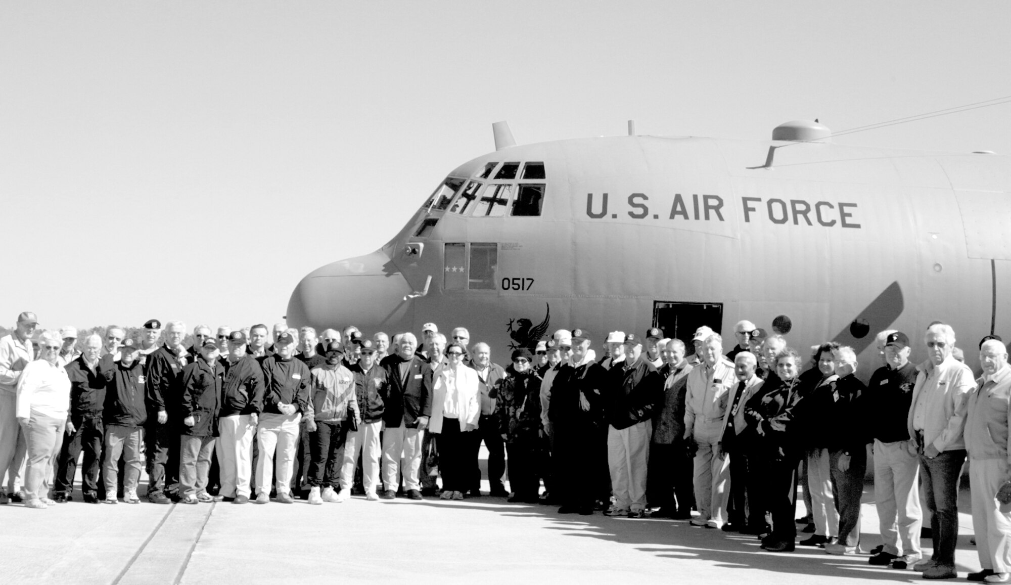 More than 70 Civilian Aides of the Secretary of the Army visited Pope and Fort Bragg Monday to see how joint operations work. The CASAs visited Green Ramp and looked inside of a C-130 aircraft while taking pictures outside of it. They also visited Pax Shed 3 and were shown demonstrations of what Army Soldiers do on a daily basis, such as night vision capabilities, parachutes and some of the CASAs put on the equipment used when jumping out of aircraft. The CASAs are appointed by the Army secretary from communities around the country and were all in town for a conference. (Air Force photo/Staff Sgt. Cassandra Locke)