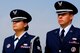 Members of Barksdale's Honor Guard stand at attention before they perform during the opening ceremonies at Barksdale airshow.
