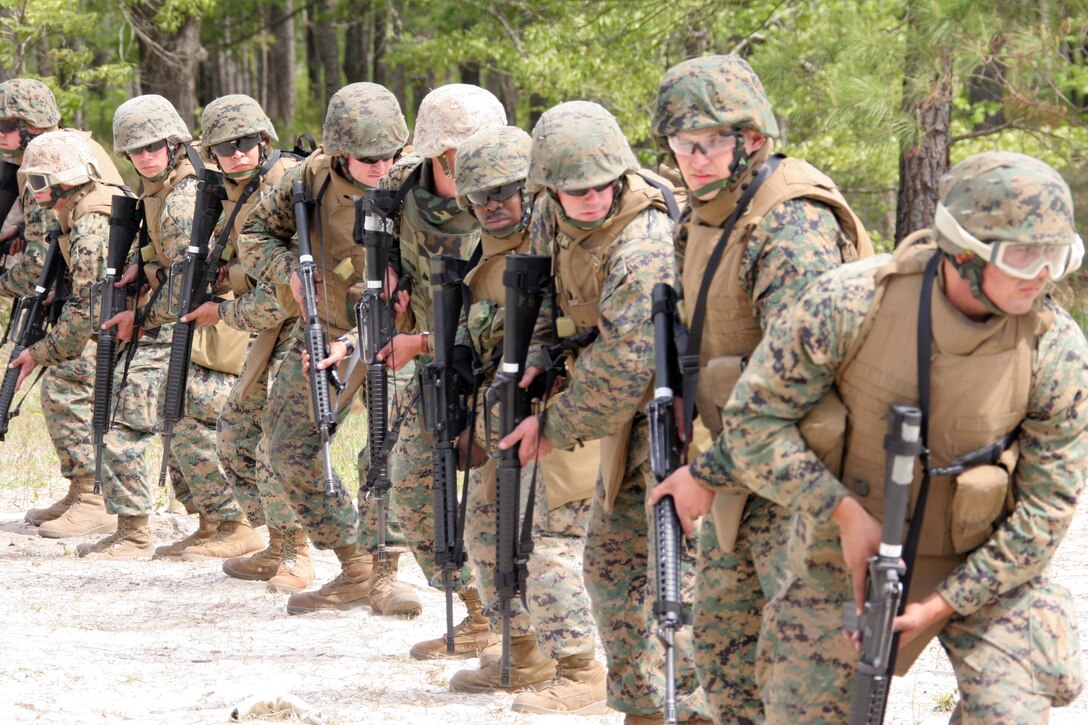 -004-MARINE CORPS BASE CAMP LEJEUNE, N.C. (May 2, 2007)-::n::Marines of Headquarters and Service Company, 8th Communication Battalion, II Marine Expeditionary Force, began pre-deployment training April 23, to enhance the combat readiness or their unit. Th