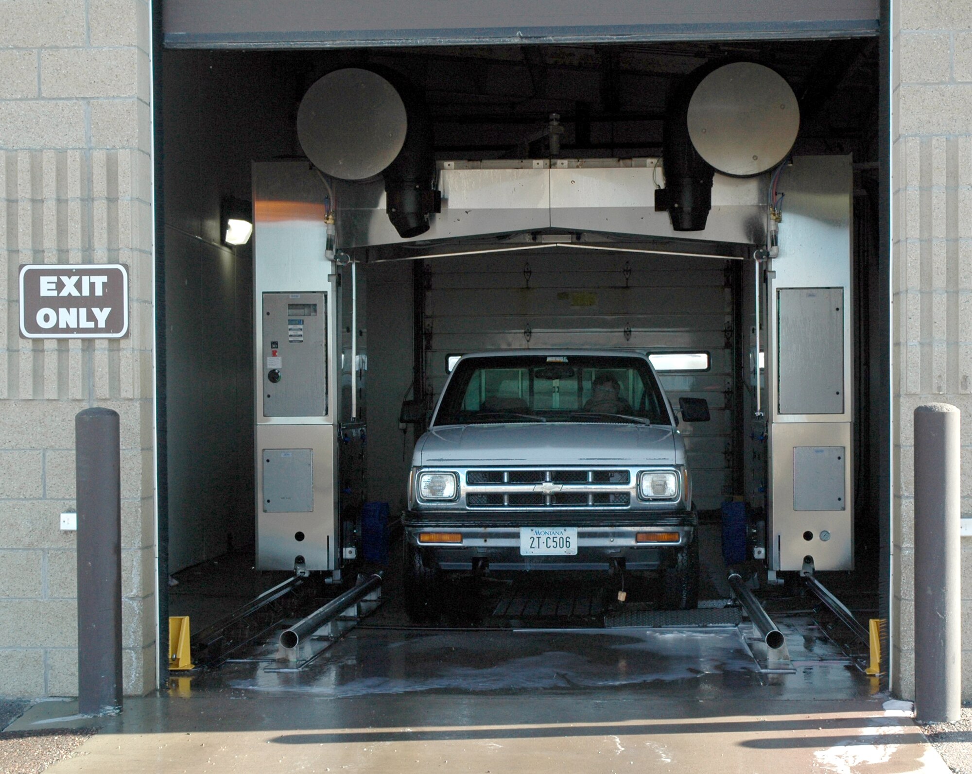Patrons took advantage of the warmenr weather last week to get some of the winter grime off their vehicles at the remodeled carwash on base.
