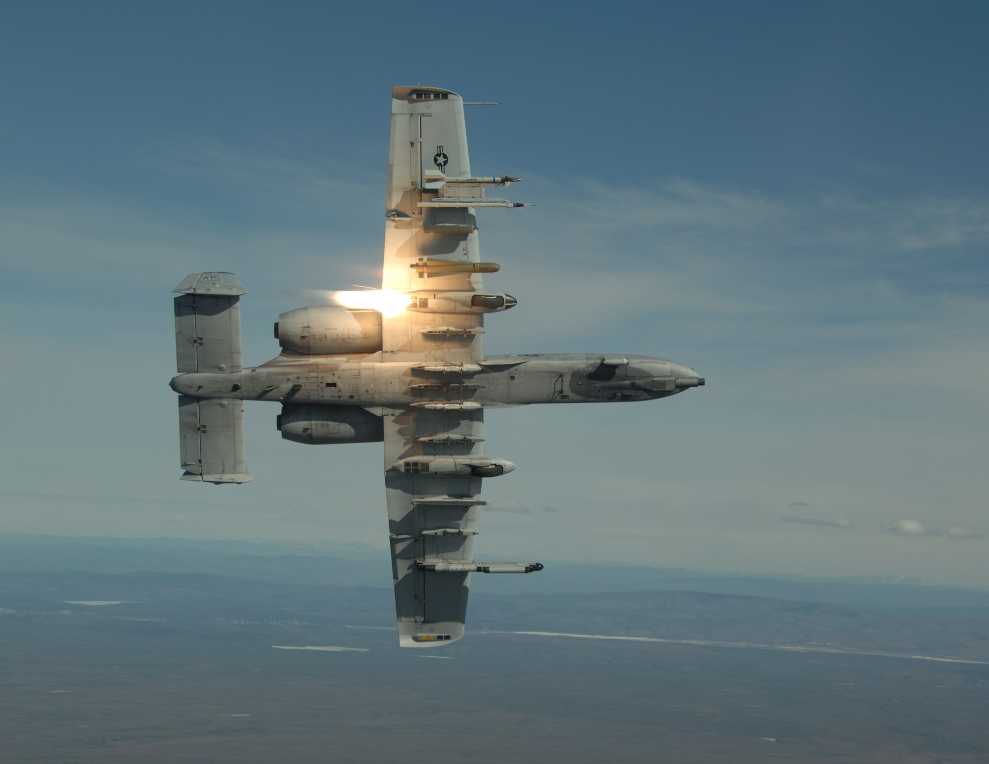 EIELSON AIR FORCE BASE, Alaska--Captain Dustin Ireland, A/OA-10 Warthog pilot from the 355th Fighter Squadron, breaks over the Pacific Alaska Range Complex during live fire training.The 355th Fighter Squadron is tasked to provide mission ready A/OA-10s as well as search and rescue capability, in Alaska and deployed sites worldwide. (U.S. Air Force photo by Master Sgt. Robert Wieland) 