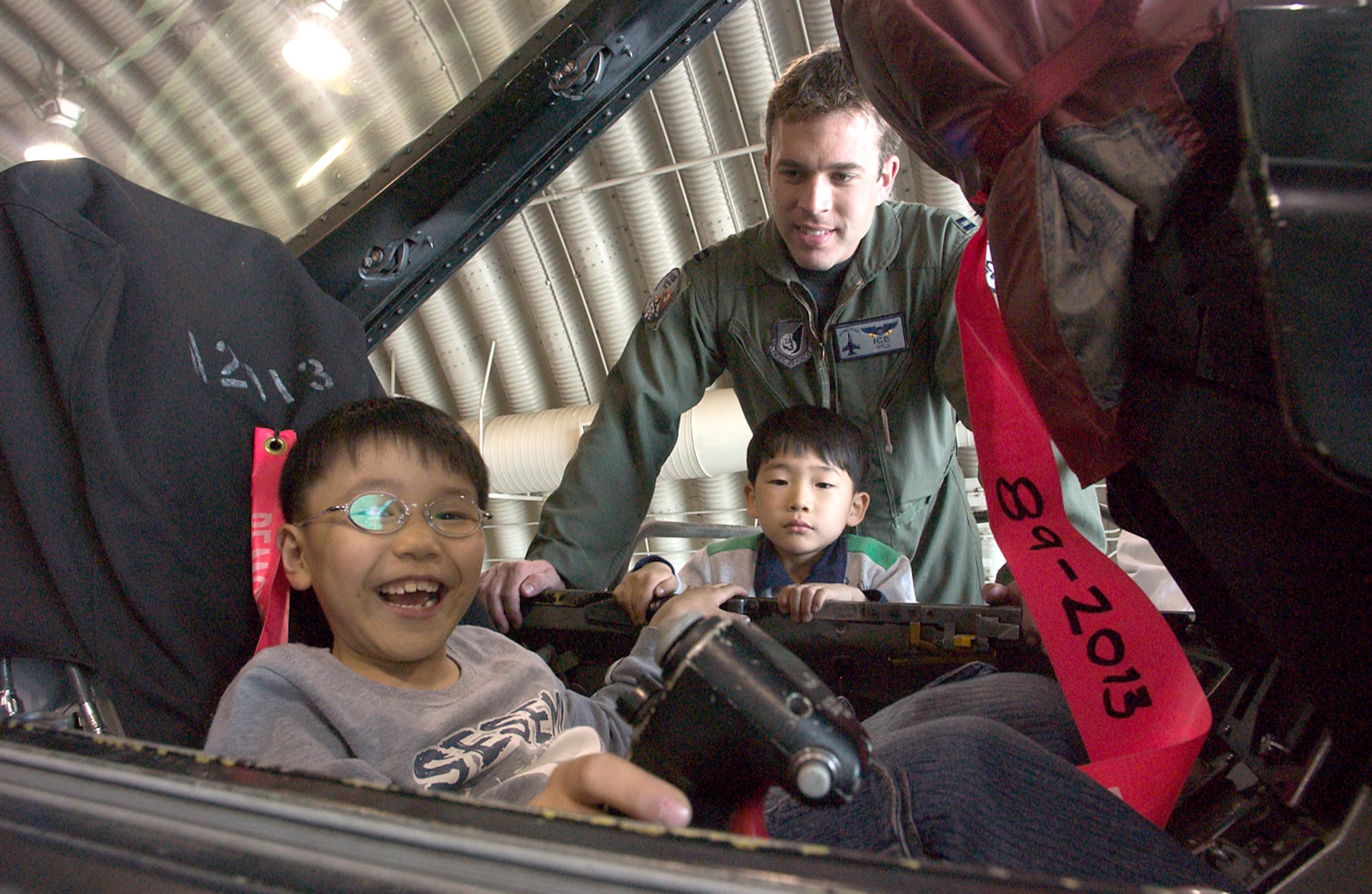 Gunsan City orphanage visits 35th Fighter Squadron Pacific Air