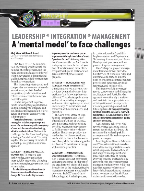Leadership A Mental Model To Face Challenges Cyberspace