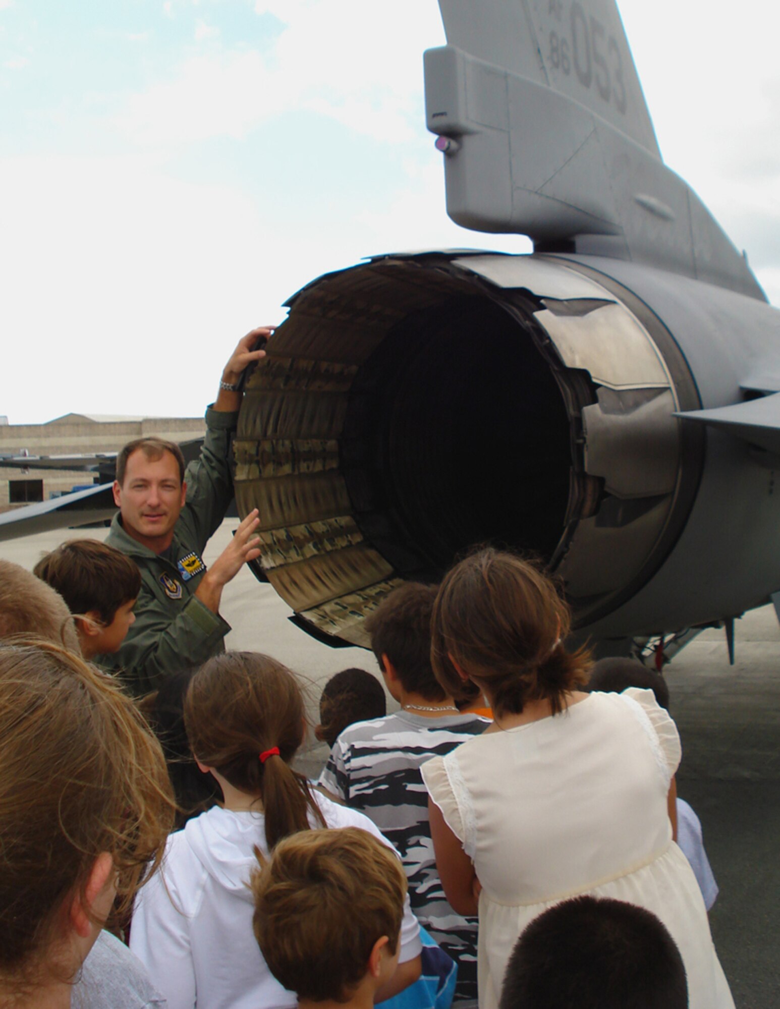 Homestead Air Reserve Base was busier than normal April 26 when more than 100 children spent the day here with parents as part of the annual Take Your Child to Work Day.  The event offered an opportunity for children to spend the day with their parent in their workplace, learning about what mom or dad does all day, as well as having the chance to peer into possible career opportunities for their own futures.  During the day children and parents were treated to a parachute-rigging demonstration courtesy of the soldiers at Special Operations Command South, followed by a tour of a B-52 Stratofortress heavy bomber plane.  The day concluded with the children visiting the 93rd Fighter Squadron, where Maj. Sean “Stroker” Gustafson, an F-16 fighter pilot, gave the kids a tour of an F-16. (U.S. Air Force photo/Jake Shaw)