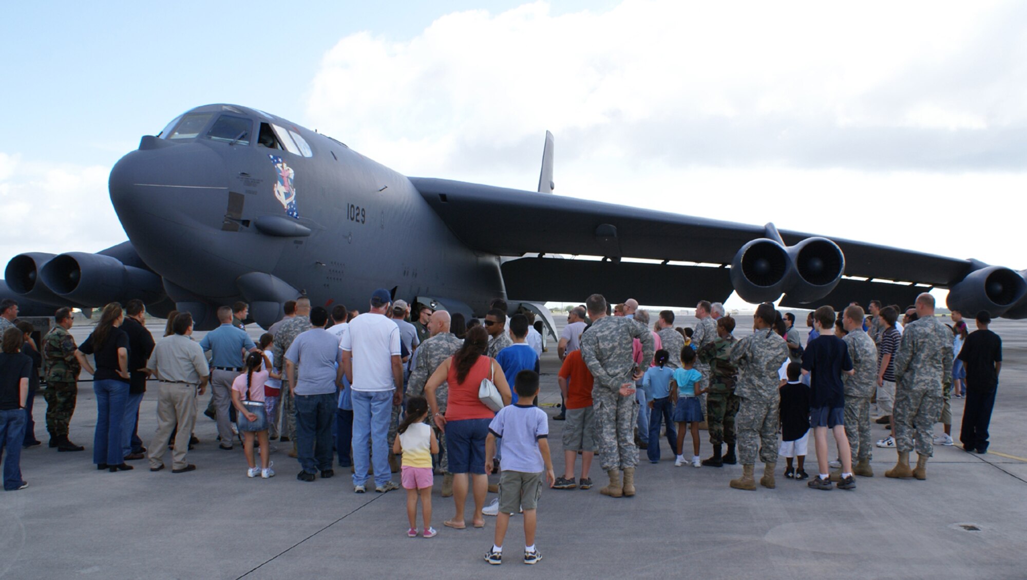Homestead Air Reserve Base was busier than normal April 26 when more than 100 children spent the day here with parents as part of the annual Take Your Child to Work Day.  The event offered an opportunity for children to spend the day with their parent in their workplace, learning about what mom or dad does all day, as well as having the chance to peer into possible career opportunities for their own futures.  During the day children and parents were treated to a parachute-rigging demonstration courtesy of the soldiers at Special Operations Command South, followed by a tour of a B-52 Stratofortress heavy bomber plane.  The day concluded with the children visiting the 93rd Fighter Squadron, where Maj. Sean “Stroker” Gustafson, an F-16 fighter pilot, gave the kids a tour of an F-16. (U.S. Air Force photo/Ryan Ayers)