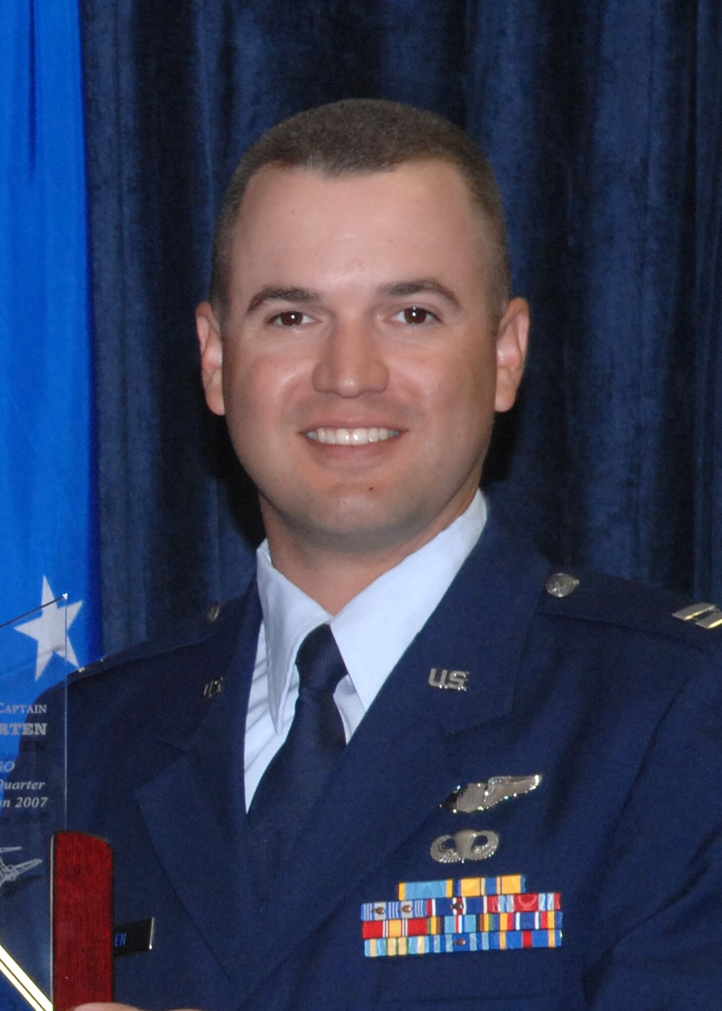 Company grade officer <br />
Capt. David Marten, 28th Operations Support Squadron current operation flight. <br />
(U.S. Air Force photo/Airman First Class Anthony Sanchelli)