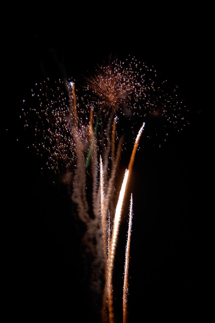 The July 3 Pops Concert literally ended with a bang as guests enjoyed a fireworks show which lasted more than 30 minutes. (U.S. Air Force photo by Cadet Stephen Ayres)