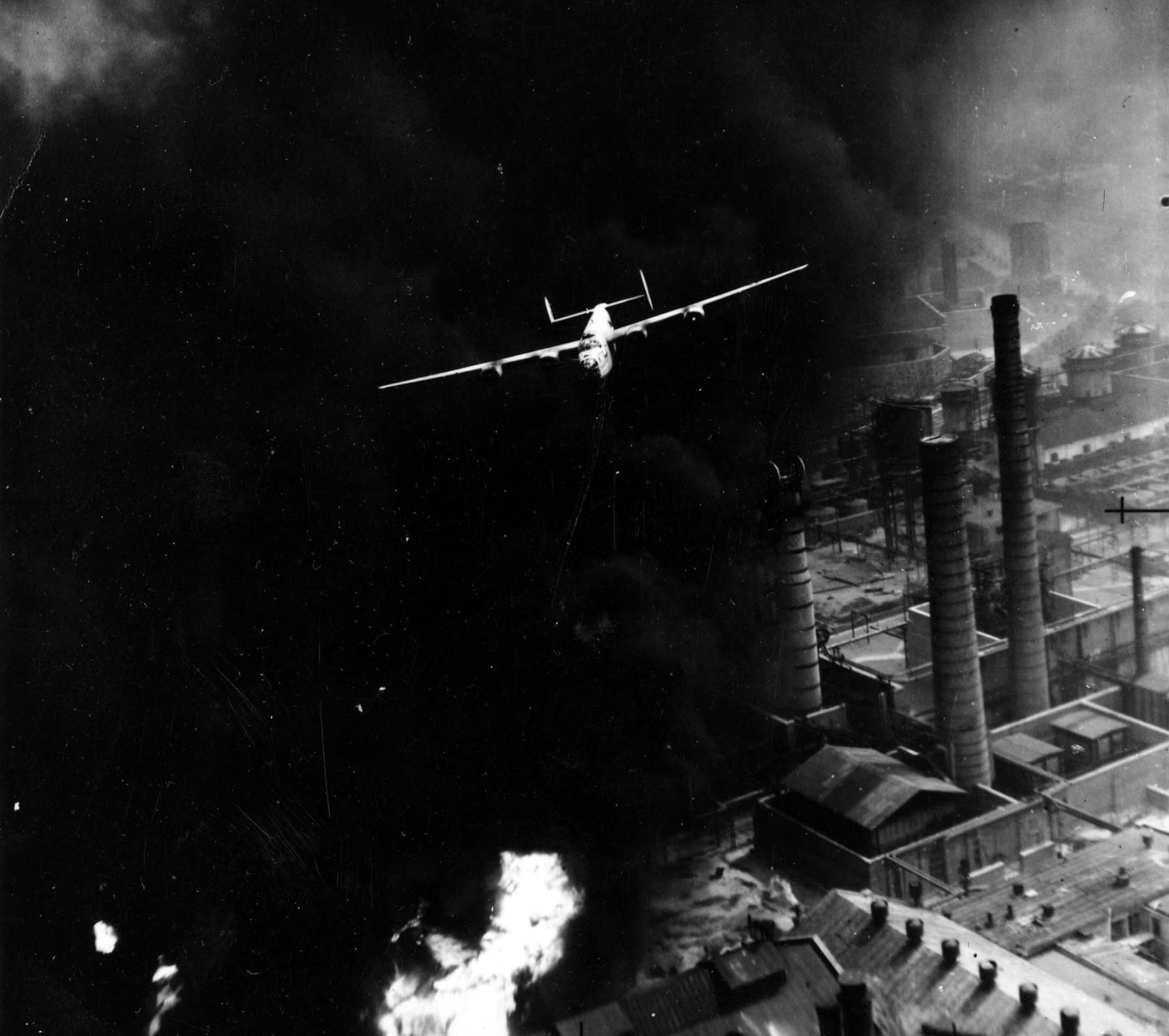 Ploesti oil refinery bombing mission. (U.S. Air Force photo)