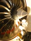 An engineer checks the condition of a Trent 100 engine during testing. The test looked at the engine in icing conditions at altitude for FAA (Federal Aviation Administration) compliance, Icing certification testing at simulated altitude conditions is a capability unique to AEDC, especially for high airflow engines like the Trent 1000.
