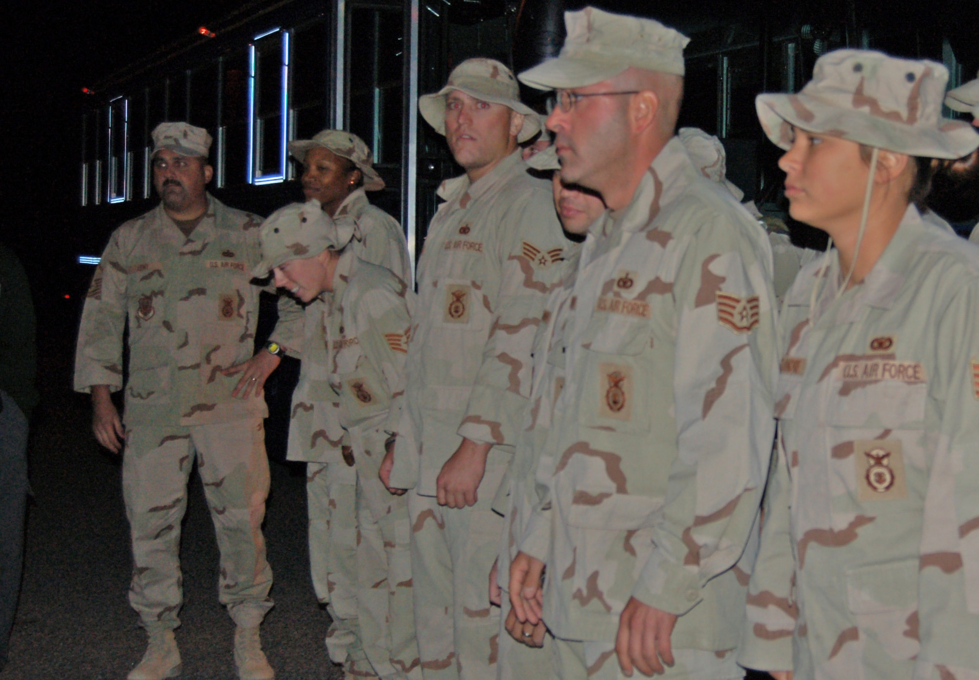 Airmen from the 436th Security Forces Squadron returned from deployment in support of Operation Iraqi Freedom. To fight and win the Global War on Terror and provide for the strategic defense of our Nation is the Air Force’s top priority. (U.S. Air Force photo/1st Lt. Nicole Langley)