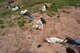 Inert 500-pound bombs, half-buried in the ground, mark one of the targets in the Cannon Range complex. Each concrete-filled bomb has a high-drag 