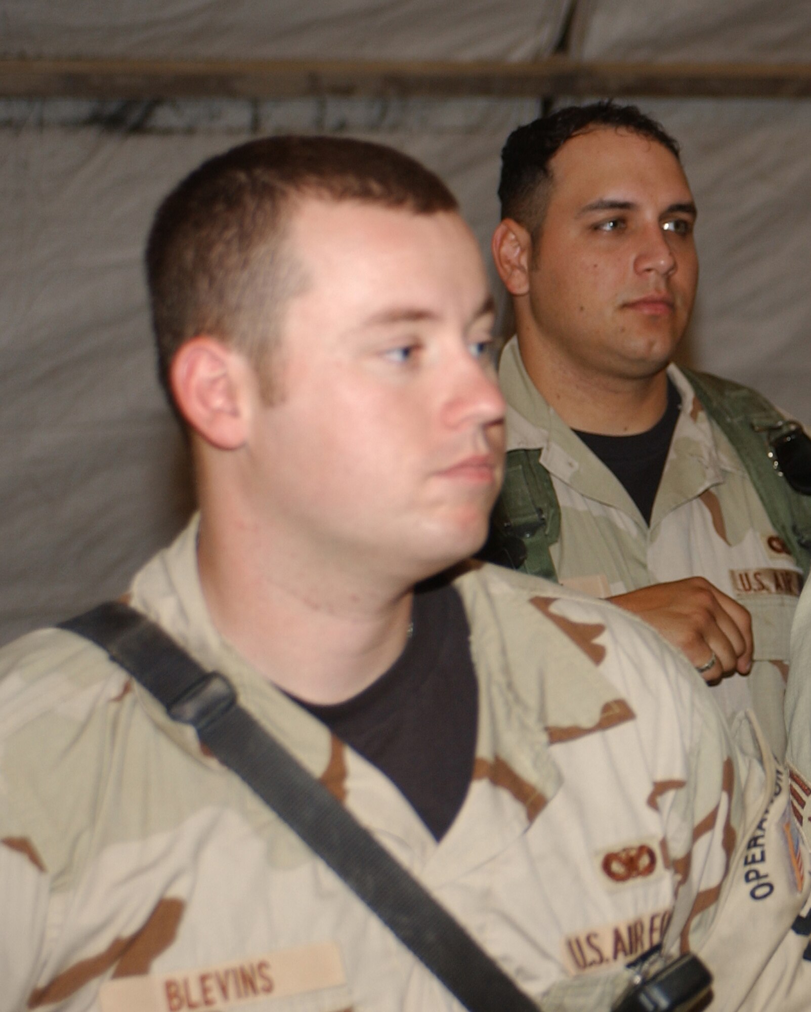 Senior Airman Christopher Blevins is deployed with the 407th Expeditionary Security Forces Squadron. (U.S. Air Force photo) 