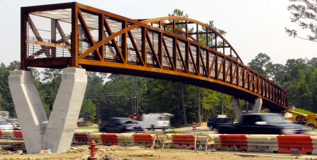 Construction of Span C, connecting Camp Lejeune?s Tarawa Terrace II to Jacksonville,as part of the Rails to Trails program is slated to be completed in two-to-three weeks.