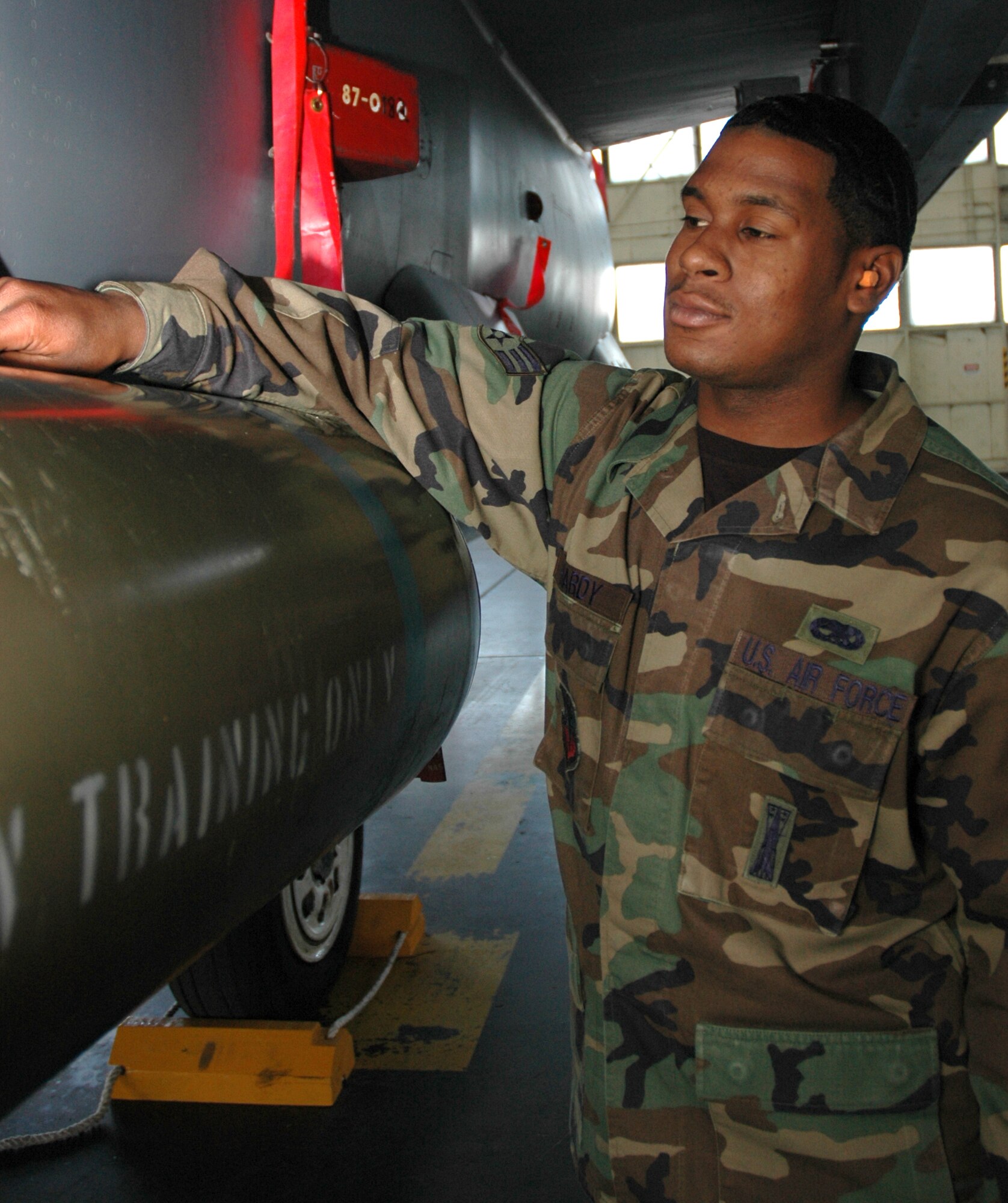 MOUNTAIN HOME AIR FORCE BASE, Idaho -- Senior Airman Devron D. Hardy serves as an F-15E squadron lead crewmember with the 366th Maintenance Group here. (U.S. Air Force Photo/ Airman Samantha DeVries)

