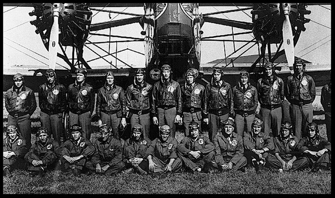 BARKSDALE AIR FORCE BASE, La. -- Members of the 49th Bomb Squadron in the 2d Bomb Group rest after participating in the Army Ordnance Day demonstrations at Aberdeen, Md. Oct. 8, 1931. The 49th BS became the 49th Test and Evaluation Squadron, which celebrated their 90th anniversary Aug. 6.