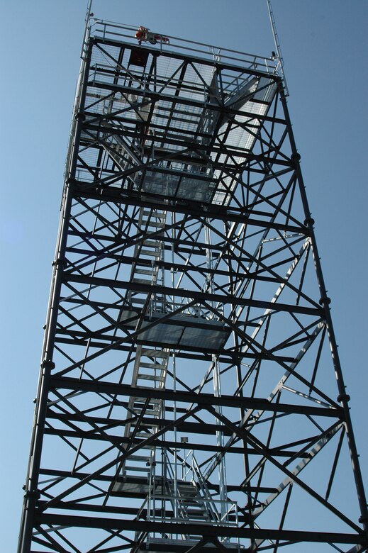 A new 77-foot radar tower has been built for the 729th Air Control Squadron to enhance their combat and work capabilities. 