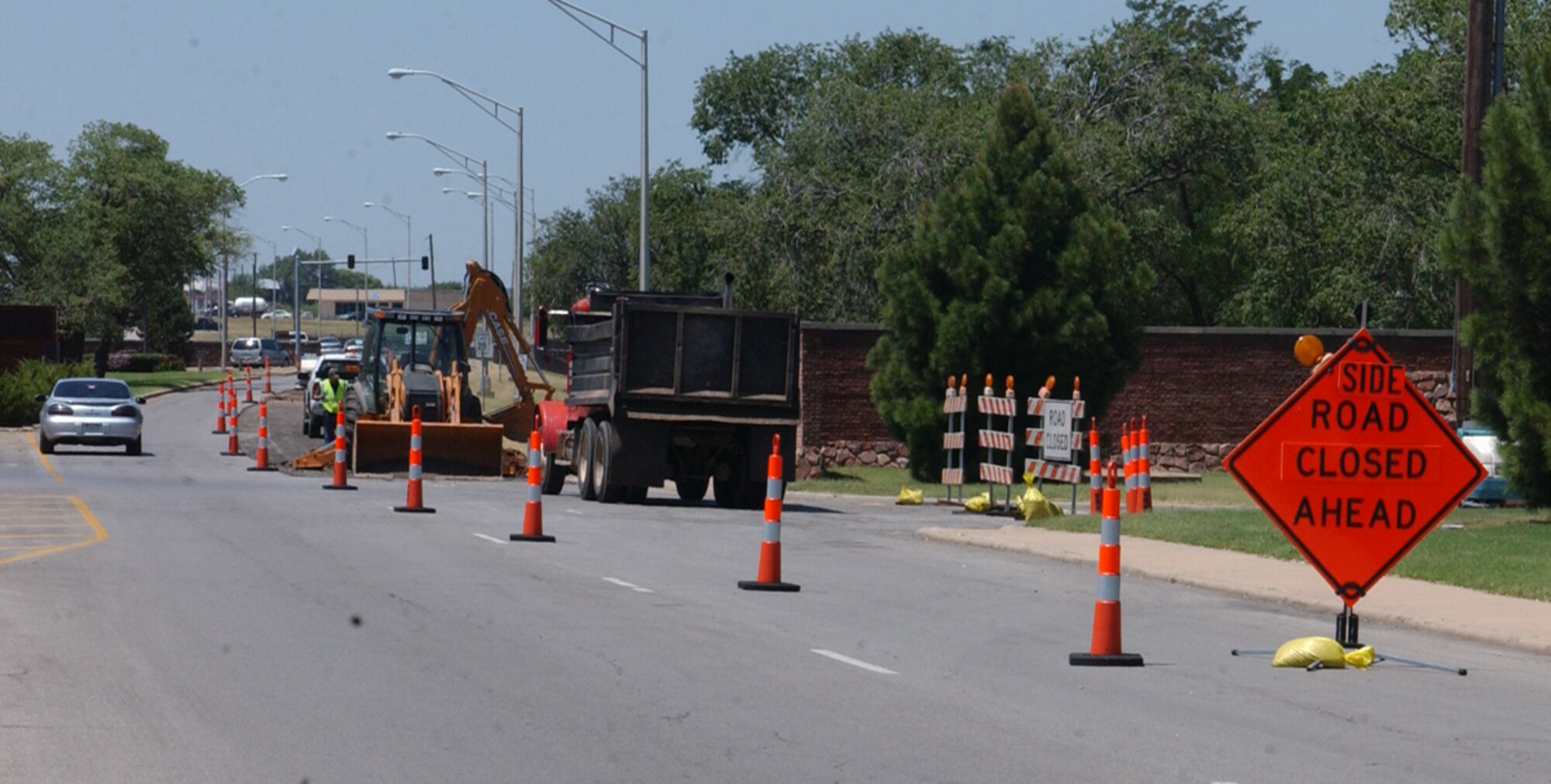 A roadway construction project on Altus Rd. past Bldg. 16, may cause slight traffic delays at peak traffic times. The estimated completion day of construction is Aug. 27. For more information, call the 97th Civil Engineer service desk at 481-6606. (U.S. Air Force photo/Michael Fletcher)