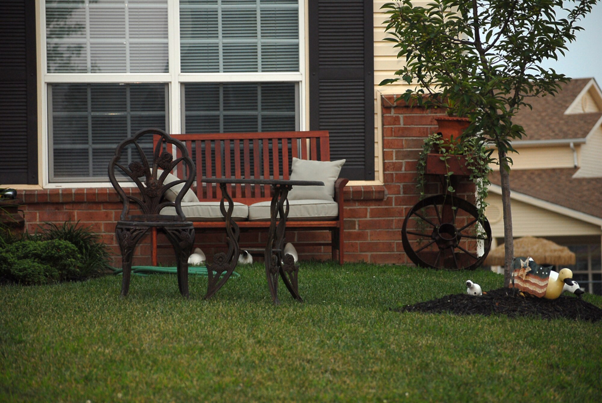 This is among Dover's nicest yards. Eagle Heights residents Master Sgt. Clark Urban and his wife Desiree said they spend an hour or two a day working in their yard. (U.S. Air Force photo/Tech Sgt. Kevin Wallace)