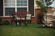 This is among Dover's nicest yards. Eagle Heights residents Master Sgt. Clark Urban and his wife Desiree said they spend an hour or two a day working in their yard. (U.S. Air Force photo/Tech Sgt. Kevin Wallace)