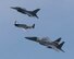 SHAW AIR FORCE BASE, S.C. -- The Viper East Demonstration Team F-16 completes a turn during a Heritage Flight with a F-15, F-86 and P-51.  2007 Season. (Courtesy photo)