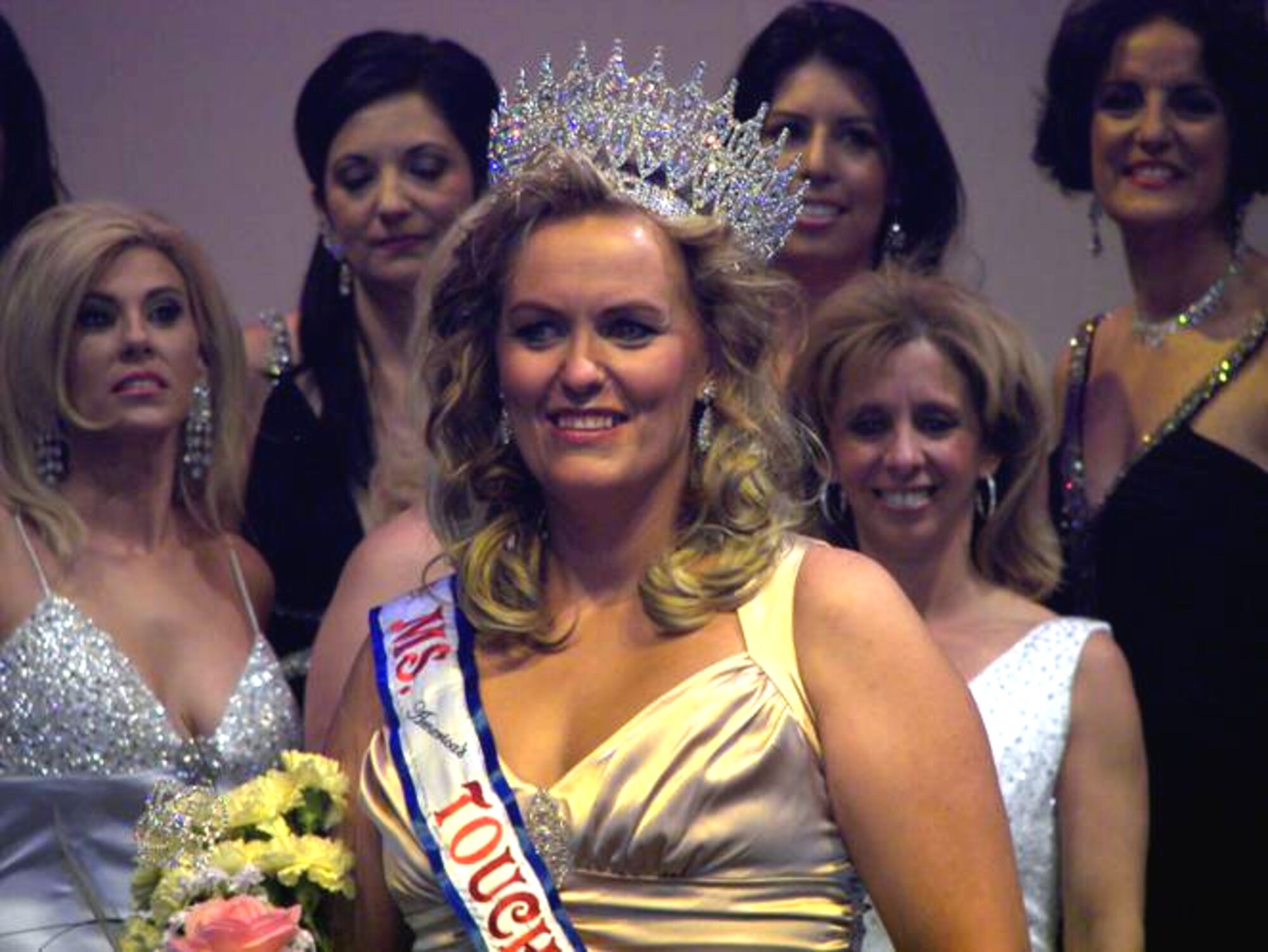 Staff Sgt. Eileen Safford poses for photos after being crowned Ms. America’s Touch of Class in Las Vegas, Nev., on July 3. Sergeant Safford is the first military woman to take home the title. (Courtesy photo)