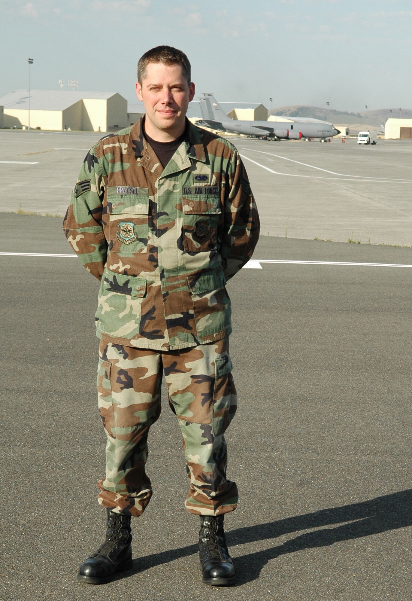 FAIRCHILD AIR FORCE BASE, Wash. -- Senior Airman Phillip Praesel, 92nd Aircraft Maintenance Squadron instrument and flight controls journeyman, is this week's Team Fairchild MVP. (U.S. Air Force photo / Airman 1st Class Kali L. Gradishar)