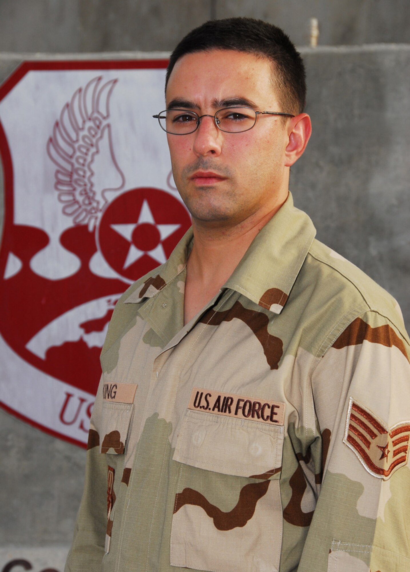 Name: Samuel King Jr.	 
Deployed unit: CENTAF Public Affairs		
Home unit: 53d Wing		
Job description: Direct marketing NCO 

