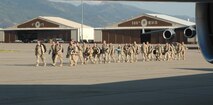 About 300 members of the 4th Fighter Squadron and 419th Fighter Wing leave for their deployment to Southwest Asia August 7.
