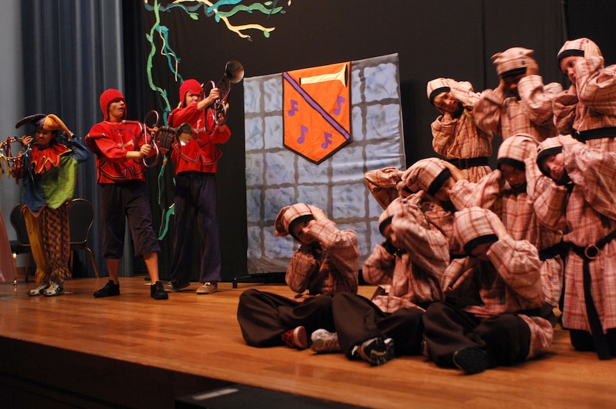 The children of Yokota AB, Japan, act out a scene from Rumplestilskin on July 29th 2007. This play was put on by the Missoula Childrens Theatre, at the Taiyo Community Center.(U.S. Air Force photo by A1C Laszlo Babocsi)(Released)