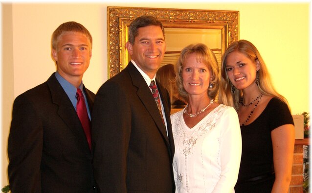 Col. Paul Gydesen, 341st Space Wing vice commander, and his wife, Suzanne, pose with their children, Nick, 21, and Amy, 19. 