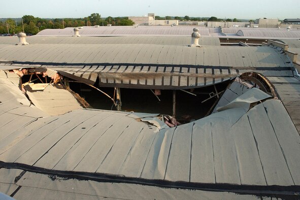 Partial Roof Collapse In Building Marked For Demolition > Wright ...