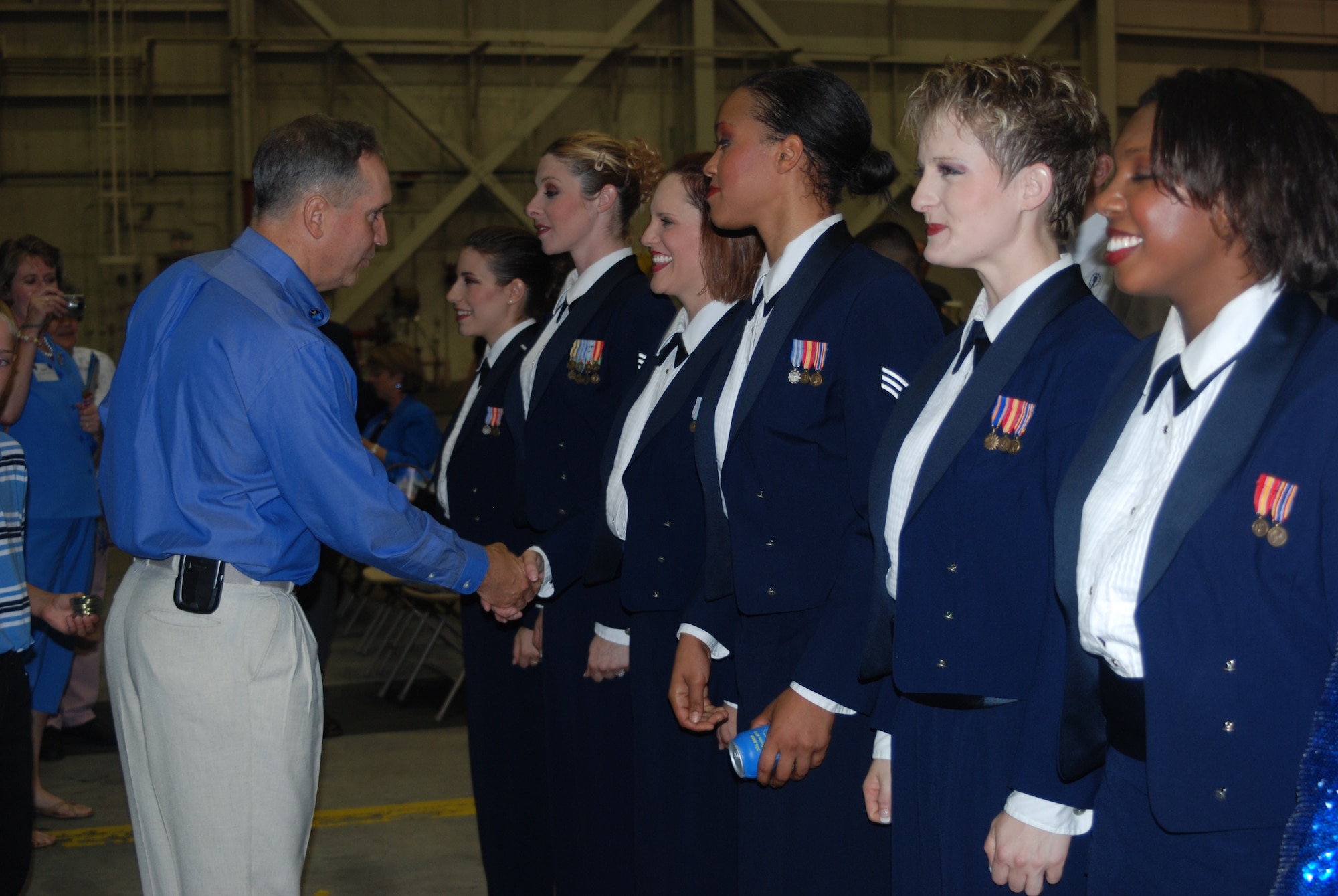 Tops in Blue gave a two-hour performance Tuesday, commemorating the Air Force's 60th anniversary. Tops In Blue serves as an expeditionary entertainment unit to provide quality entertainment from within Air Force resources for the Air Force family.