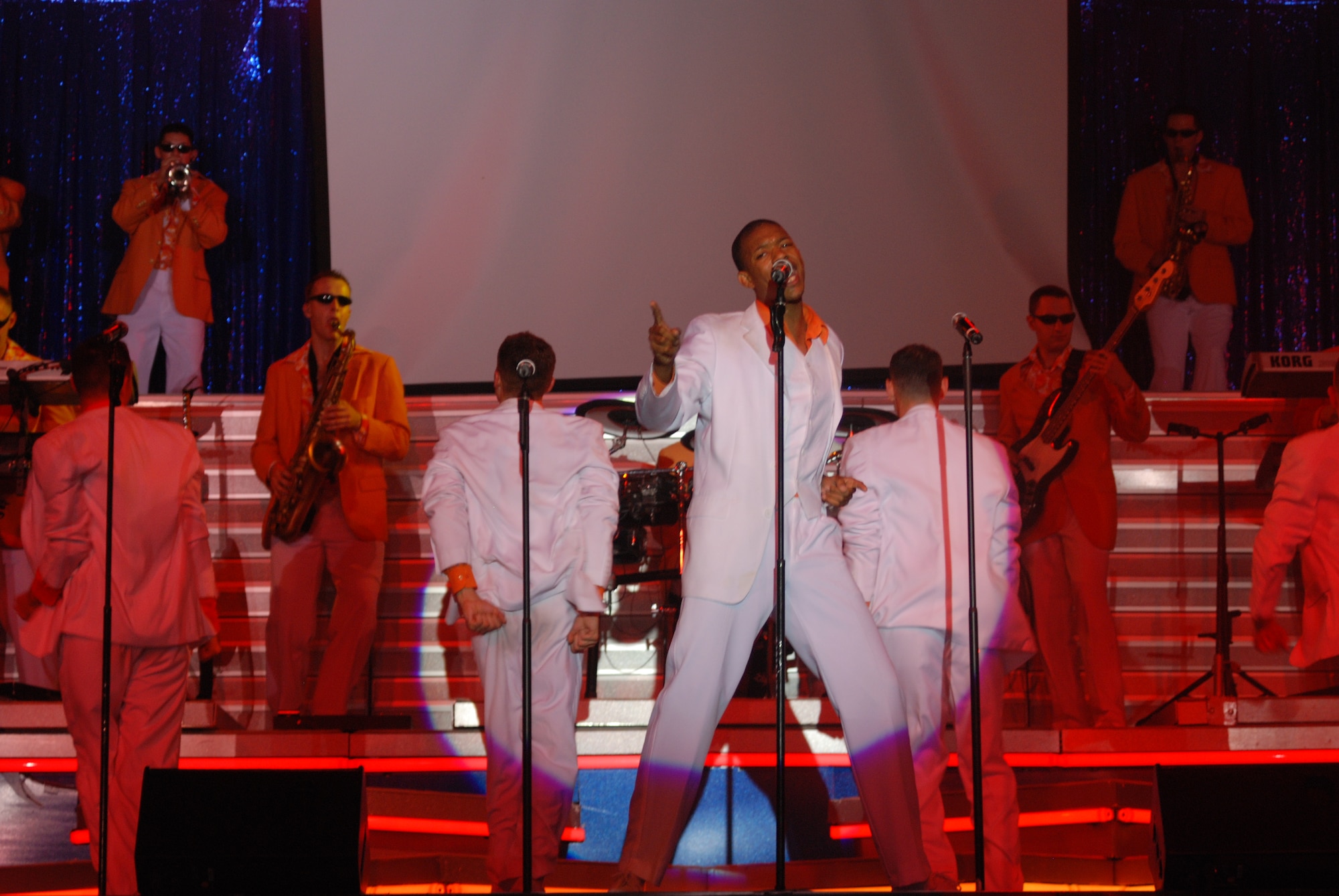 Tops in Blue gave a two-hour performance Tuesday, commemorating the Air Force's 60th anniversary. Tops In Blue serves as an expeditionary entertainment unit to provide quality entertainment from within Air Force resources for the Air Force family.
