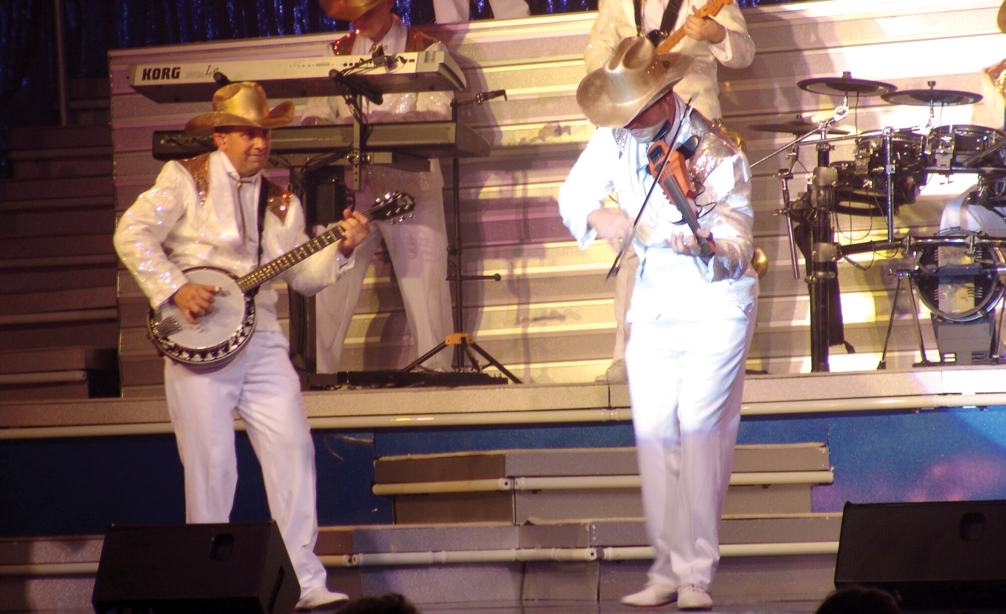 Bluegrass music takes the spotlight during the U.S. Air Force's Tops in Blue performance at Motlow State Community College, Aug. 2.