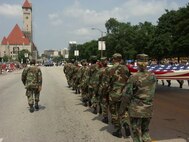 932nd Airlift Wing marches July 4, 2007.  Photo/Tech Sgt. Dan Oliver.
