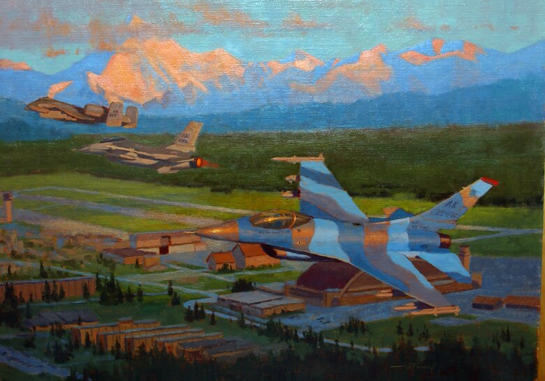 Artist Captures Eielson Mission Change On Canvas U S Air Force