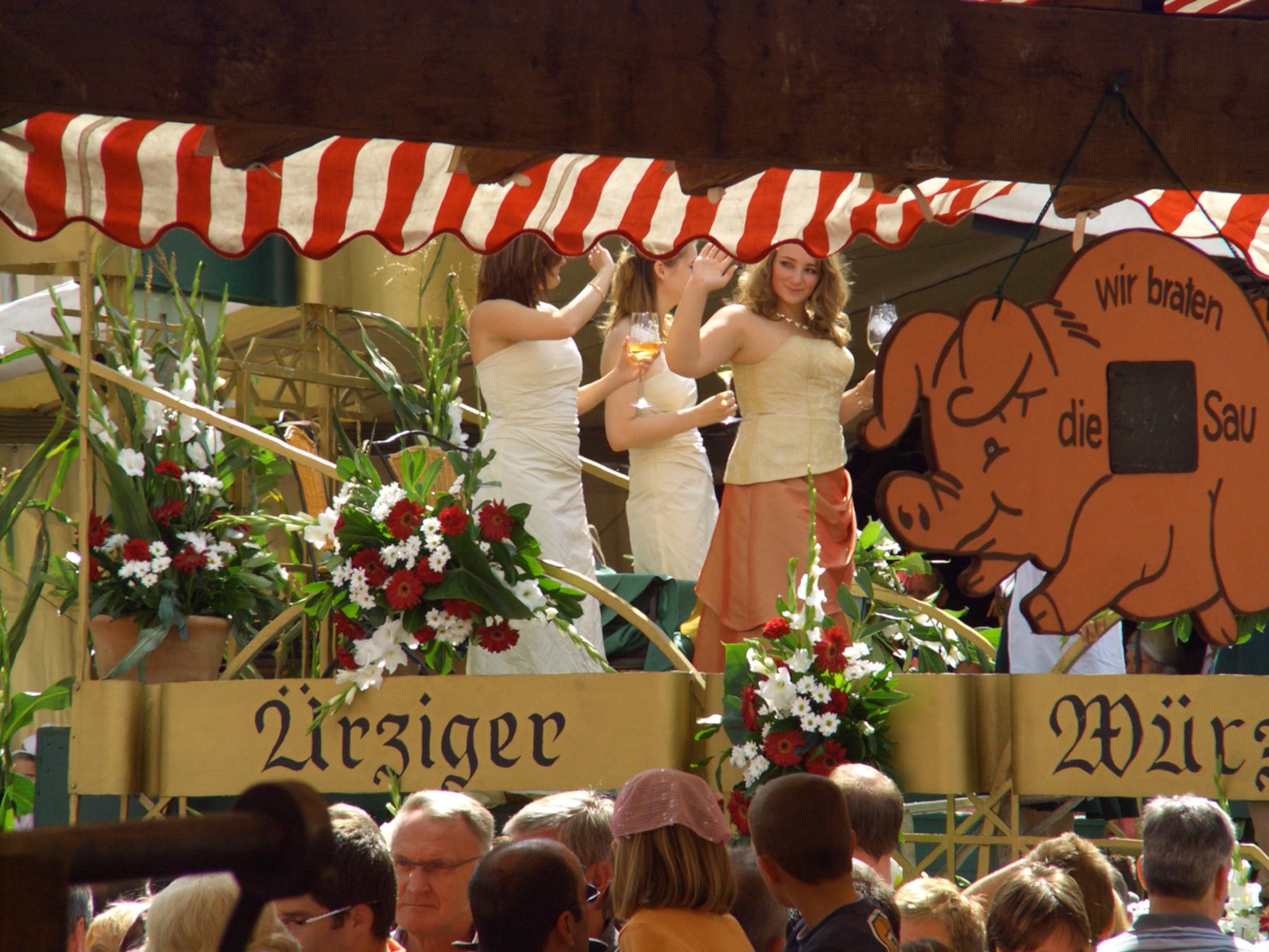 SPANGDAHLEM AIR BASE, Germany – Local wine queens from the Mosel area visited the Wittlich Pig Fest for the opening ceremony representing their communities Aug. 18. The weekend fest attracts people from all over, as well as many Airmen from Spangdahlem AB. (U.S. Air Force photo/Capt. Kevin Coffman)