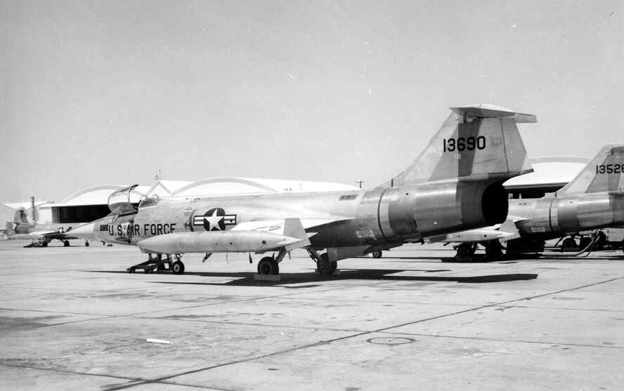 Lockheed F-104G (S/N 63-13690) at Luke Air Force Base in 1969. (U.S. Air Force photo)