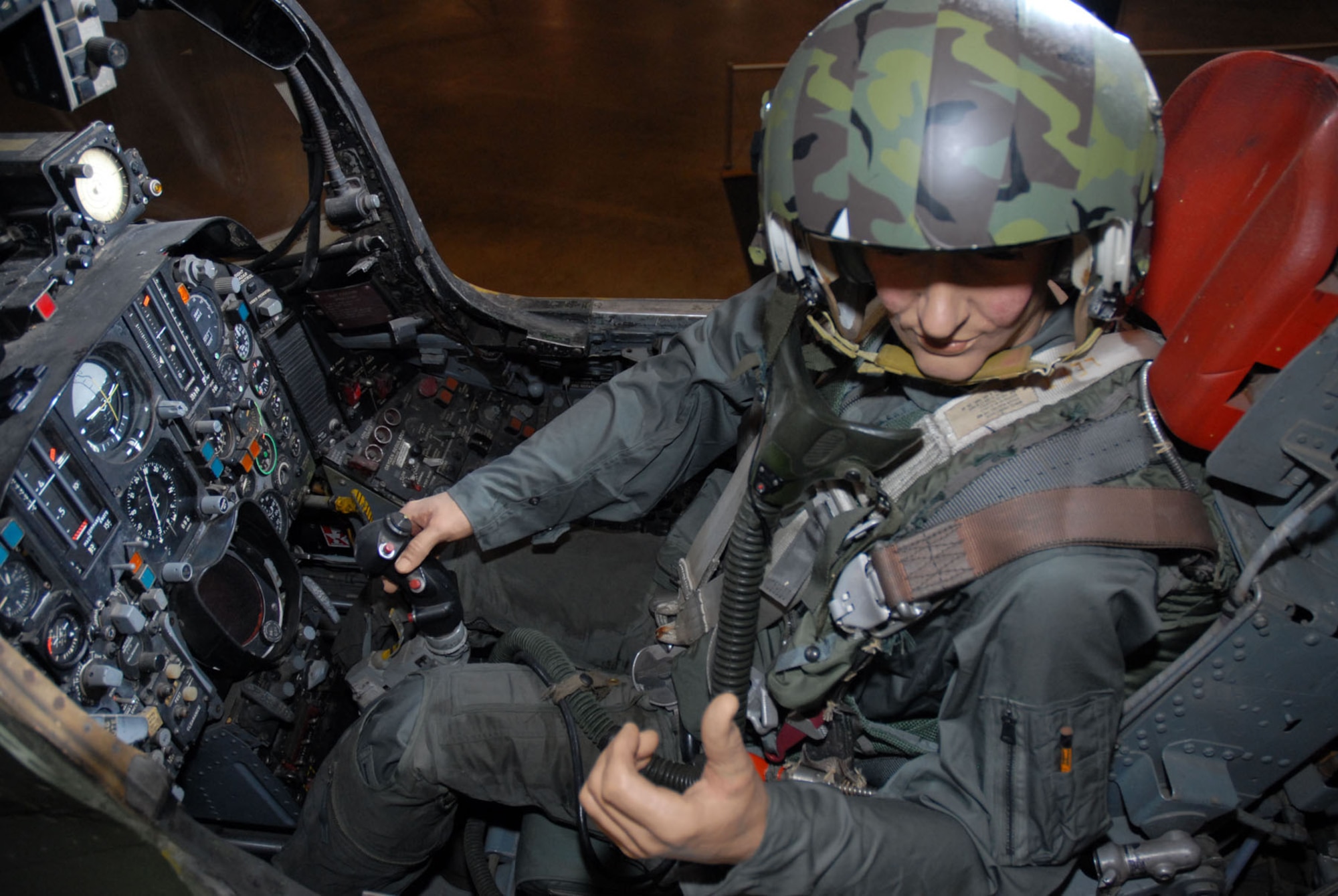 DAYTON, Ohio - Republic F-105G cockpit at the National Museum of the U.S. Air Force. (U.S. Air Force photo)